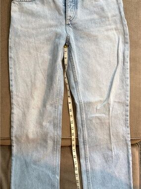 Zara Light Blue Denim Jeans with Contrast Stitching